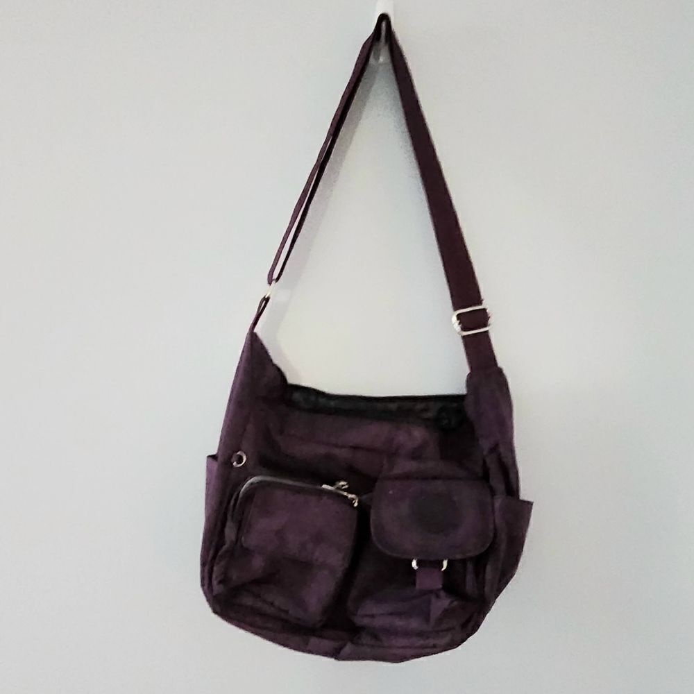 Boboxiuxian purple adjustable crossbody travel purse bag